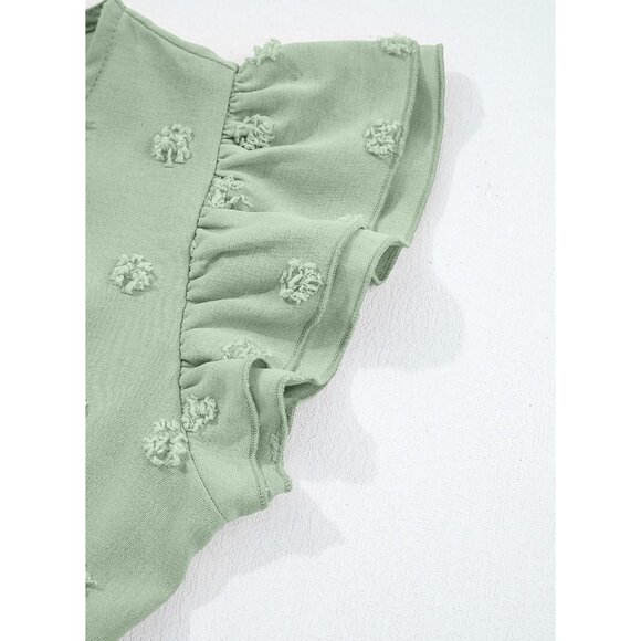 Lightweight Polka Dot Maxi Dress with Ruffle Sleeves for Girls 6-15 Years - Picture 9 of 9